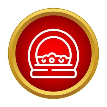 Snow globe icon showing winter holiday souvenir Stock Illustration