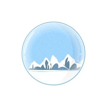 Snow globe. Illustrazione stock