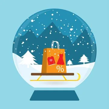 Snow globe Stock Illustration