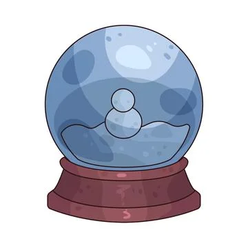Snow globe illustration Stock Illustration