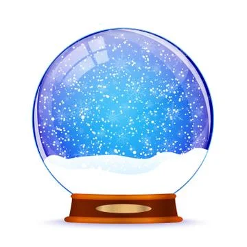 Snow globe isolated on white background vector Stock Illustration