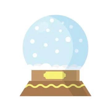 Snow Globe isolated on white background Stock Illustration