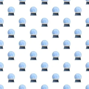 Snow globe pattern creating winter holiday background 스톡 일러스트