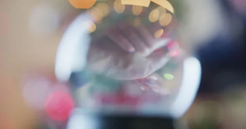 Snow Globe Rack Focus to Hand Sanitizer Stock Footage 144636020