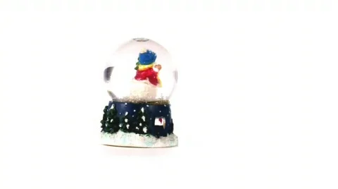 Snow globe, rotating in a loop, HD 720 Stock Footage 363097
