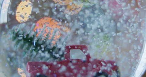 Snow Globe - Slow Motion Snow Floating 120 FPS Stock Footage 144635623