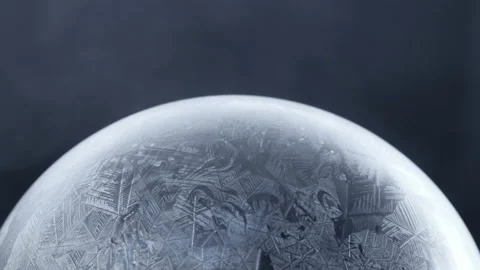 Snow globe snowflake melting Stock Footage 100563504