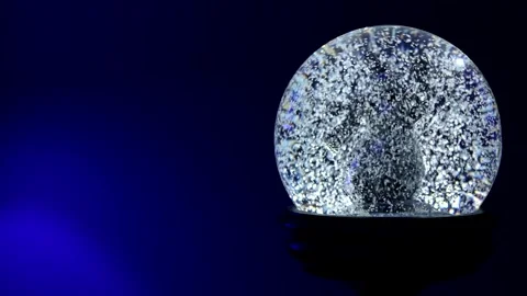 Snow Globe with Snowman - Right Side Stock Footage 144967939