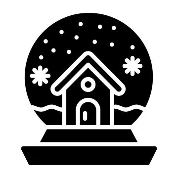 Snow globe Vector Icon Design Illustration Stock Illustration