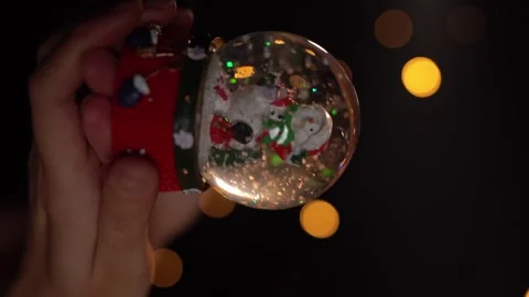Snow globe vertical reel winter symbol Vídeo Stock 256094077