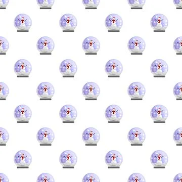Snow globes with snowman pattern for winter holiday Illustrazione stock
