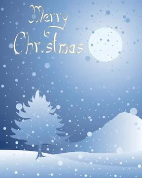 Snow greeting Stock Illustration