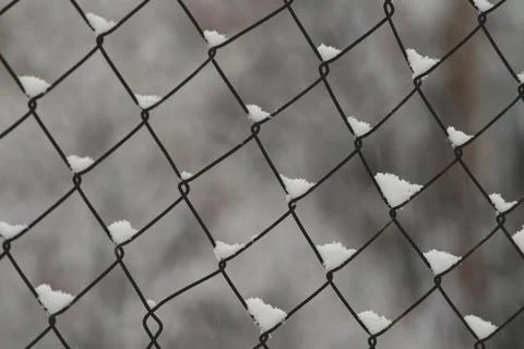 Snow On A Grid Stock Photos
