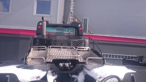 SNOW GROOMING MACHINE Stock Footage 121443359