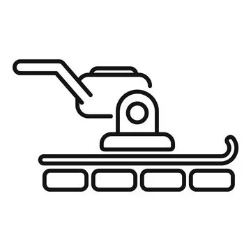 Snow grooming machine preparing cross country ski trail for winter sports Illustrazione stock