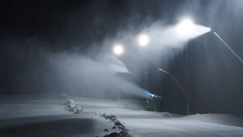 Snow guns Stock Footage 101260350