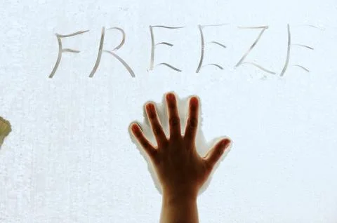 Snow hands Stock Photos