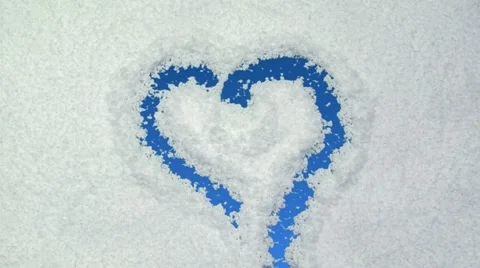 Snow heart Stock Footage 12378427