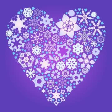 Snow heart Stock Illustration