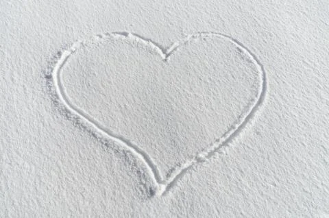 Snow heart Stock Photos