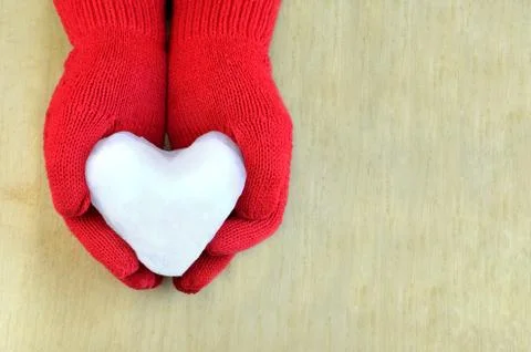 Snow heart Stock Photos