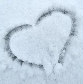 Snow heart Stock Photos