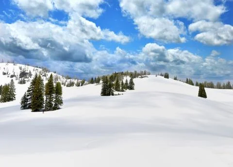 Snow in a high mountains Foto stock