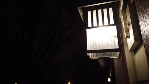 Snow Home Light Stock Footage 124794997