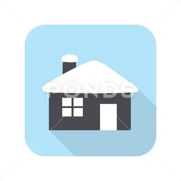 Snow on the house, vector 스톡 일러스트