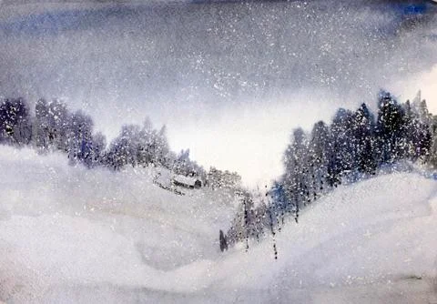 Snow hut in the mountains Illustrazione stock