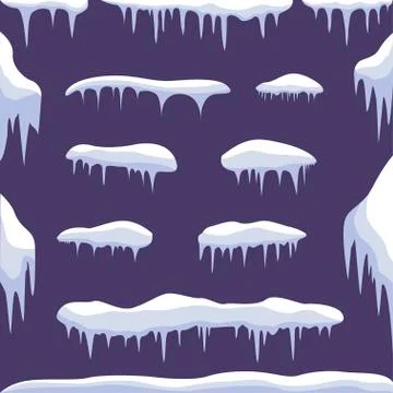 Snow ice set Stock Illustration