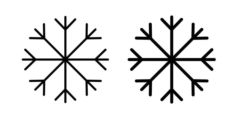 Snow icon bundle for website design projects Stock Illustration