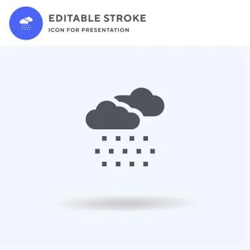 Snow icon vector, filled flat sign, solid pictogram isolated on white, logo i Illustrazione stock