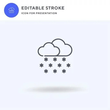 Snow icon vector, filled flat sign, solid pictogram isolated on white, logo イラスト素材