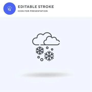 Snow icon vector, filled flat sign, solid pictogram isolated on white, logo Stockillustratie
