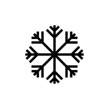 Snow icon vector illustration. snowflake sign and symbol Stock Illustration