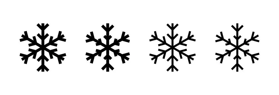 Snow icon vector illustration. snowflake sign and symbol Stockillustratie