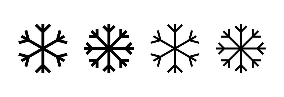 Snow icon vector illustration. snowflake sign and symbol Stockillustratie