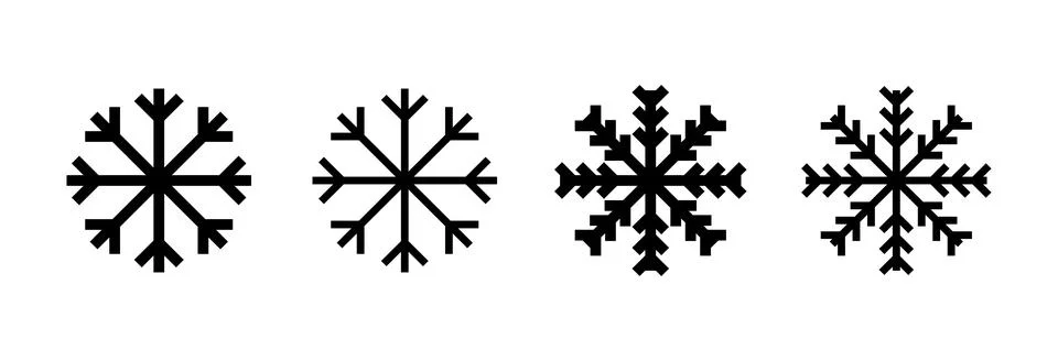 Snow icon vector illustration. snowflake sign and symbol Stock Illustration