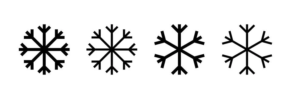 Snow icon vector illustration. snowflake sign and symbol Stock Illustration