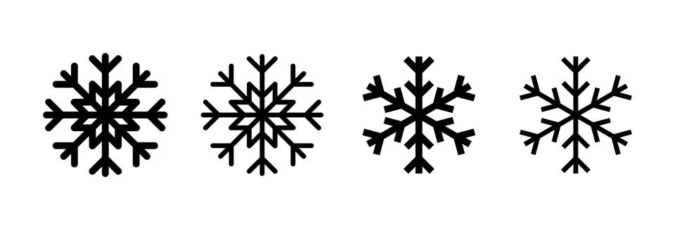 Snow icon vector illustration. snowflake sign and symbol Stock Illustration