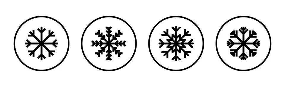Snow icon vector illustration. snowflake sign and symbol Stock Illustration