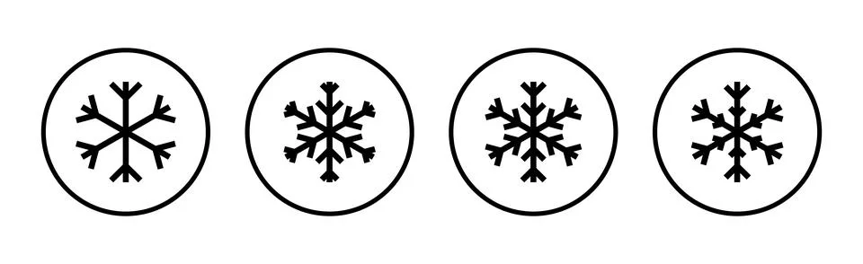 Snow icon vector illustration. snowflake sign and symbol Stock Illustration