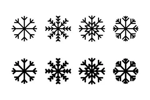 Snow icon vector illustration. snowflake sign and symbol Stock Illustration