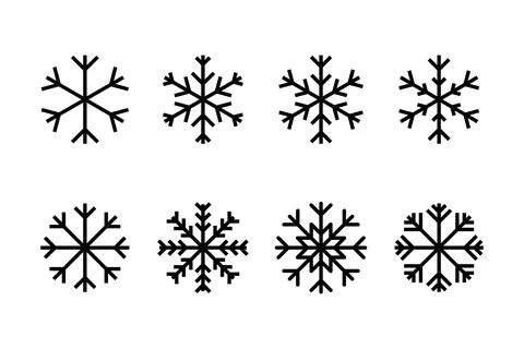 Snow icon vector illustration. snowflake sign and symbol Stock Illustration