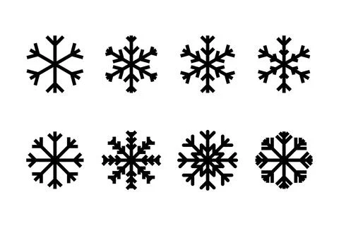 Snow icon vector illustration. snowflake sign and symbol Stock Illustration