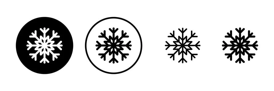 Snow icon vector illustration. snowflake sign and symbol Stock Illustration