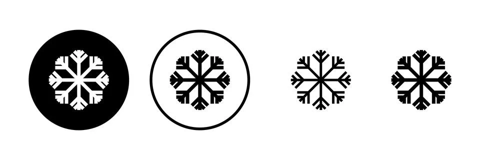 Snow icon vector illustration. snowflake sign and symbol Stock Illustration