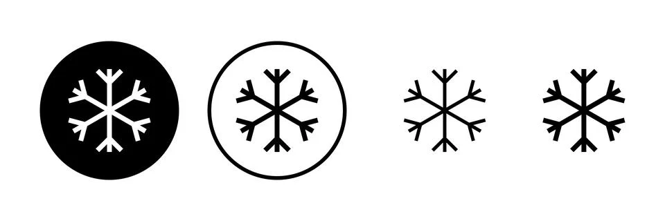 Snow icon vector illustration. snowflake sign and symbol Stock Illustration
