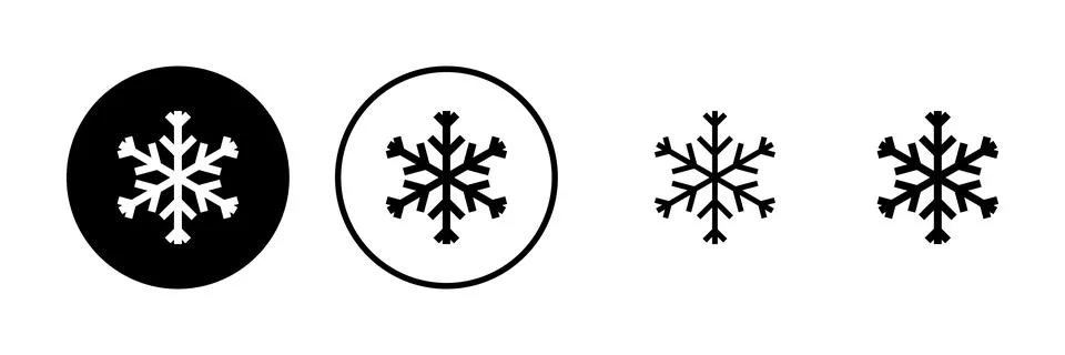 Snow icon vector illustration. snowflake sign and symbol Stock Illustration